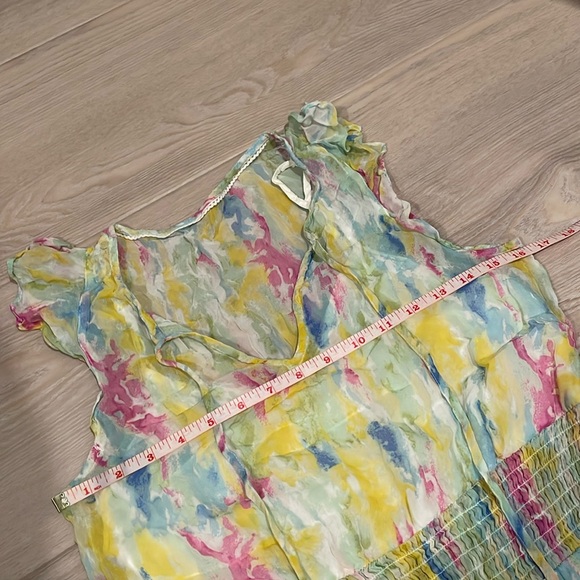 Anthropologie Water Color Print Sleeveless Maxi Dress - Size 6 - Picture 6 of 11